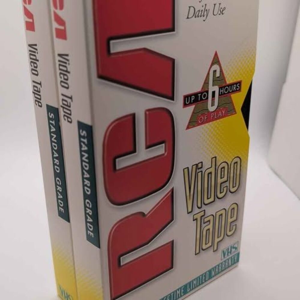 NEW Unused Lot of 2 RCA T-120H Standard Grade Blank VHS Video Tapes Unsealed
